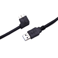 Cable USB 3.0 A macho a Micro B en ángulo recto para disco duro externo