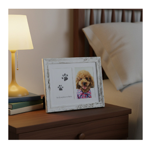 Set Bingkai Foto Kenang-kenangan Jejak Kaki Anjing Kayu Berkualitas Tinggi, Kreatif, Ramah Lingkungan, Dapat Dikustomisasi, untuk Memperingati Hewan Peliharaan - Product Image 6