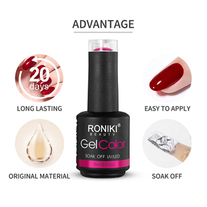 Roniki 2023 Hot Bán Hema miễn phí Vegan Nail Gel Polish 3000 màu OEM ODM thương hiệu riêng nhãn hiệu của bạn sơn móng tay sơn mài véc ni - Product Image 2