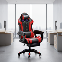 Chaise de jeu pivotante réglable avec fonction d'inclinaison Style exécutif ergonomique Bureau Usage domestique Cuir PU