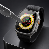 Outil d'alignement facile à installer, protection d'écran en verre trempé HD 9H compatible avec Apple Watch Ultra 1 2 3 49 mm