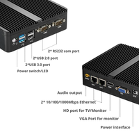 Mini PC industriel OEM personnalisé intégré sans ventilateur avec J1900 J1800 I3 I5 I7 CPU 4 Go de RAM pour les médias ferroviaires et le système d'affichage