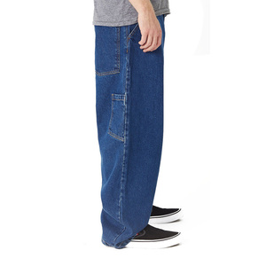 Tissu Denim épais 100% coton avec poche de rechange, broderie, taille haute, jambes fuselées, Baggy Fit, bleu foncé, Skate polaire, grand garçon - Product Image 6