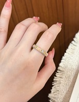 Cincin Manset Gaya Cina Baru Berlapis Emas Warna Enamel Berongga Motif Bunga Crabapple