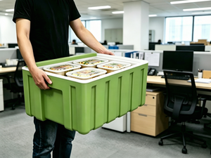 Caja Aislada de PP Moldeada por Inyección de 63L al por Mayor, 50% Más Ligera que las Rotomoldeadas, Enfriador Apilable para Transporte de <span class=keywords><strong>Alimentos</strong></span>, Grado Alimenticio, Precio al por Mayor - Product Image 3