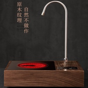 Estufa eléctrica de cerámica Yibo Walnut Wood Tea Stove de 31x28x16cm con función de temporizador para preparar té - Product Image 5