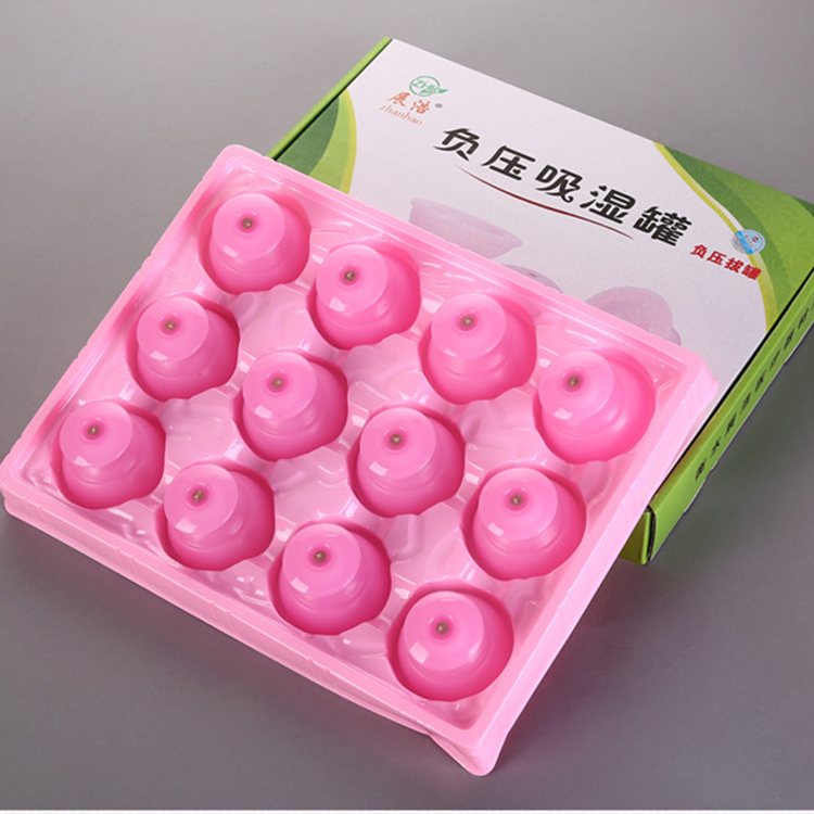 12 pcs/boîte silicone ventouses ensemble