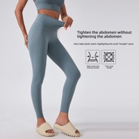 Leggings de yoga nus à neuf points taille haute pour femmes Fitness sport vêtements élastiques solides essentiels d'entraînement d'été