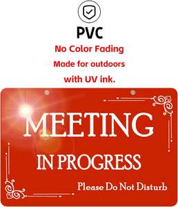La stampa serigrafica personalizzata da 8*12 pollici non disturba l'indicatore della porta dell'ufficio di sessione, benvenuto per favore bussa alla placca - Product Image 1