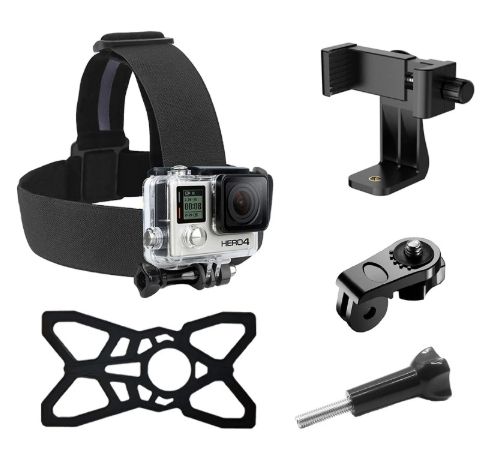 HONGDAK Adjustable Head Strap Mount with Screw Holder Accessories for gopro DJ Insta360 Ulanzi