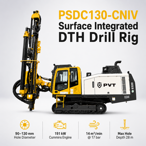 Potente Impianto di Perforazione Mobile DTH da 90 a 130mm per Miniere e Carriole, Perforazione Roccia - Product Image 1