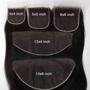 Chiusura Frontale in Pizzo Trasparente 13x4, Estensioni di Capelli Umani Brasiliani Remy Lisci, Design Toupee Destro - Product Image 4