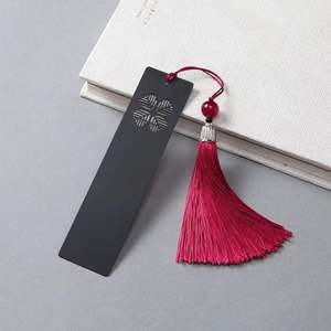 Elegant Metal <b>Bookmark</b> with <b>Leather</b> Tassel Reading Accessory - Product Image 3