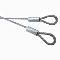 Manchon de câble métallique ovale en aluminium pour câble en acier, embout de câble métallique, œillet de câble métallique
