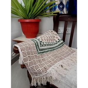 Lightweight Summer Handcrafted Premium 100% Cotton <b>Throw</b> <b>Blanket</b> Printed Tassels Eco-friendly Season Home Decor - Product Image 2