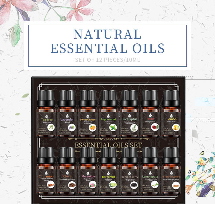 Natural Diffuser therapeutic Grade Aromatherapy Massage Oil Aroma Essential Oils Gift Set With 14 Fragrance