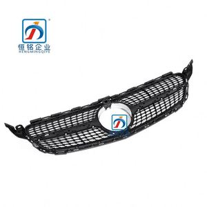 Griglia Anteriore Argento e Nero con Stella per Mercedes Benz <span class=keywords><strong>W213</strong></span> <span class=keywords><strong>2016</strong></span>- Classe E, con Foro, Alta Qualità ABS+Acciaio, Marca HM, Standard OEM - Product Image 4