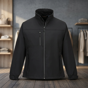 High Neck Men's Winter Racer <b>Jacket</b> <b>Waterproof</b> Windproof Quick Dry 100% Polyester <b>Light</b> Soft Shell High Quality Bangladesh - Product Image 3