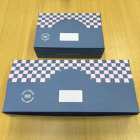 Boîte d'emballage en carton ondulé durable, jetable, unique, avec logo personnalisé, forme carrée, pour biscuits, beignets, pâtisseries