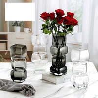 MSH Original Französischer Stil Romantische Pulverglas-Vase Kreative Vase für das Büro
