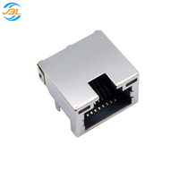 Connecteur RJ45 à montage en surface, 1 port, 10 broches, pour carte PCB LED, connecteur Ethernet femelle blindé SMD 8 broches, 125 V CA, 1,5 A