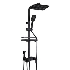 <span class=keywords><strong>Douche</strong></span> carrée moderne en chrome noir avec tête <span class=keywords><strong>de</strong></span> <span class=keywords><strong>douche</strong></span> intelligente thermostatique à affichage numérique en cuivre véritable - Product Image 5