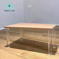 Pieds de meubles en acrylique sur mesure haute transparence, design ovale moderne et luxueux pour armoires d'appartement, vente en gros, marque Lucite