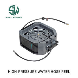 Carrete de Manguera Profesional para Detallado de Autos, Sistema de Alta Presión 5 en 1 con Doble Tubo para <span class=keywords><strong>Agua</strong></span>/Aire/Electricidad - Product Image 2