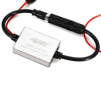 HY Nouveau Amplificateur de Signal Radio ANT-208 V5 Antenne de Voiture Booster 25dB Gain Boîtier Métallique pour Voiture Camion et Bus 12V et 24V