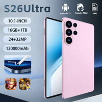Tablet S26 Ultra >10.1 Pulgadas, MTK Octa Core, 2K, Android 14, 16GB, 108MP, 10000mAh, 4G/5G, Doble SIM, USB-C, para Niños y Adultos Mayores