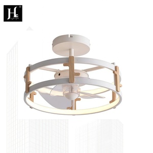 <b>Modern</b> <b>Ceiling</b> Fan <b>Light</b> <b>LED</b> Daylight Illumination Remote Control Aluminum Body Surface Mounted Bedroom CRI 90 IP33 AC/DC - Product Image 1