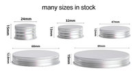 Taille personnalisée emballage en métal couvercle de récipient en aluminium bouchon de pot en étain métallique pour bouteille cosmétique en plastique