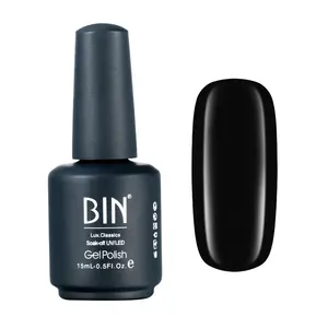 BIN Perlengkapan Lukisan Kuku Gel Rendam Off Gel Warna Hitam 15Ml UV Gel Nail Polish