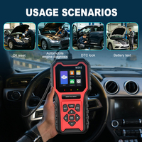 VIECAR M302 Outil de diagnostic automobile OBD2 avec écran LCD pour réinitialiser la lumière d'entretien du véhicule et lire/effacer les codes d'erreur pour toutes les voitures