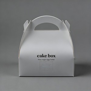 Caja de Papel Biodegradable y Reciclable de Grado Alimenticio, Económica, con Asa, <span class=keywords><strong>para</strong></span> Empacar Pasteles, Galletas, Bizcochos y Donuts - Product Image 4