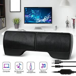 Mini haut-parleur USB portable à clipser en plastique pour ordinateur portable, ordinateur <span class=keywords><strong>de</strong></span> bureau, tablette, lecteur <span class=keywords><strong>de</strong></span> musique - Product Image 2