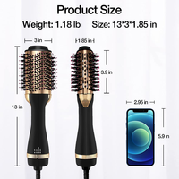 Vente en Gros Fabricant Brosse Soufflante de Salon 3 en 1 Un Seul Geste Outil de Coiffure Sèche-Cheveux Rond Peigne Brosse Sèche-Cheveux