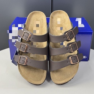 Sandales en liège unisexe à trois brides, orthopédiques, semelle souple en EVA, boucles réglables, pour l'été et la plage, pour hommes et femmes - Product Image 2