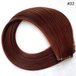 Extensions per <span class=keywords><strong>capelli</strong></span> <span class=keywords><strong>veri</strong></span> Haiyi Hair Genius Weft Double Drawn all'ingrosso, nuove, vergini, con cuticole allineate, popolari # 33 Colore Rosso - Product Image 4