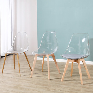 <span class=keywords><strong>Chaise</strong></span> scandinave moderne <span class=keywords><strong>en</strong></span> acrylique transparent pour la maison Table à manger tulipe pour le salon pour la boutique de thé au lait <span class=keywords><strong>en</strong></span> gros - Product Image 5