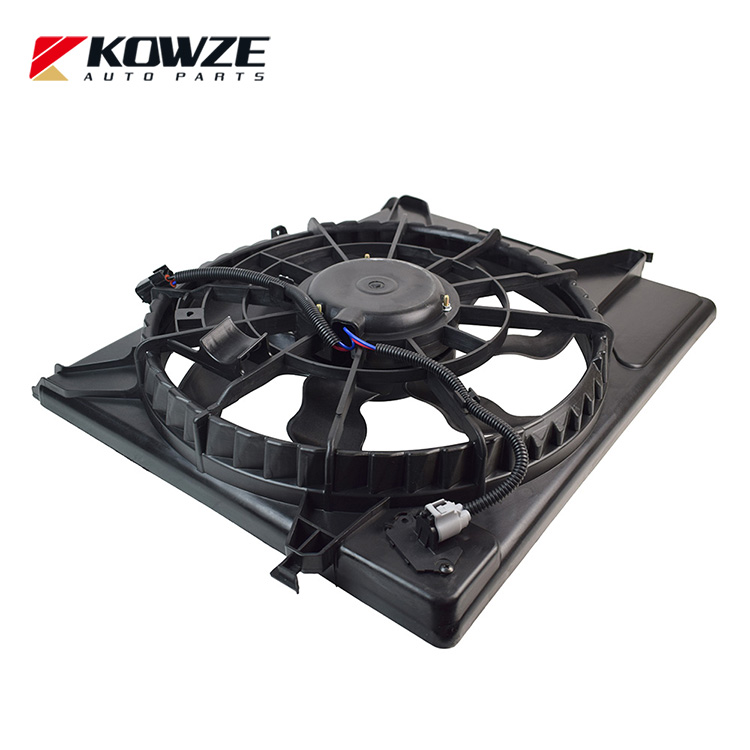 Kowze A/C Condenser Fan Motor & Shroud for Hyundai Grandeur