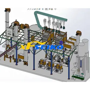 Automatische 15T/D Korenmeelmolen Kleine Graanfreesmachine Poederproductielijn