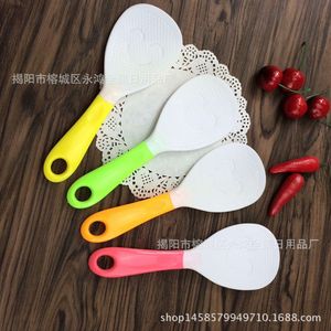 Cuchara para arroz de plástico bicolor con mango amarillo para olla arrocera, espátula antiadherente del fabricante Jieyang - Product Image 5