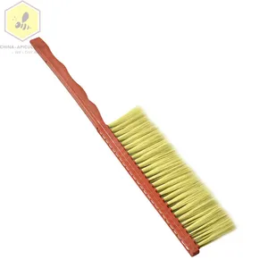 Beekeeping tools Red Plastic handle Single Horse Hair bee brush with cheaper price from Beekeeping supplier