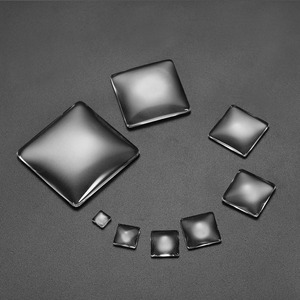 St. Kunkka Square Glass Patch Clear Inlay Material For Jewelry <b>Spacers</b> 80-110mm - Product Image 3