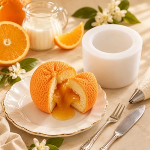 Fruit Mousse Cake <b>Mold</b> Orange Shape Food Grade Silicone Baking <b>Mold</b> For Dessert Pudding Milk Jelly Home Commercial Use - Product Image 3