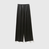 Pantalon en satin anti-rides haut de gamme importé du Japon Triacétate double face avec fermeture élastique mi-taille jambes longues
