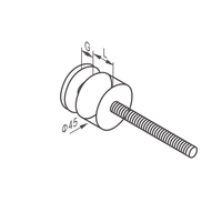 Pince à verre à entretoise ronde en acier inoxydable solide réglable de 50mm de diamètre pour le montage de support réglable en verre sur les murs