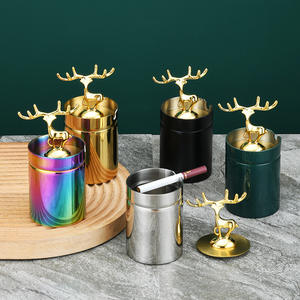 Cendrier en acier inoxydable avec LOGO personnalisé, pour la maison, la voiture, monté sur le véhicule - Product Image 3