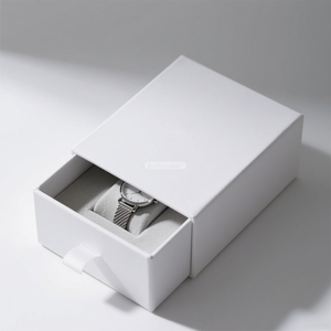 Set di orologi da donna di lusso personalizzati in cartone di carta confezione regalo scatola scorrevole a mano con Logo - Product Image 2